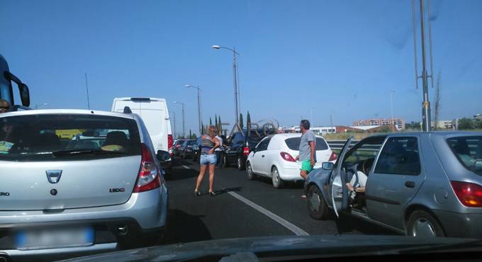 traffico incidente roma-fiumicino