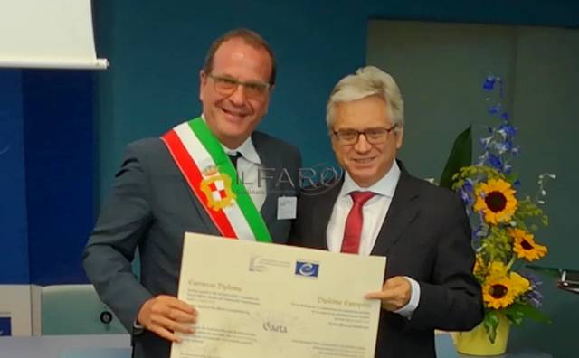 Mitrano riceve il diploma europeo per la città di Gaeta