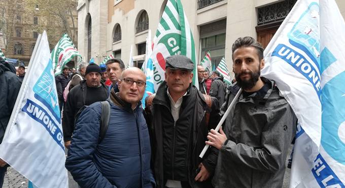 Manifestazione ugl a Roma Enzo Valente, Marco Valiani