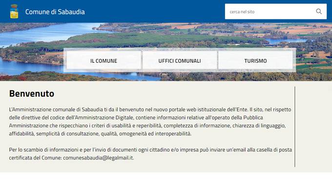 sito istituzionale comune sabaudia 