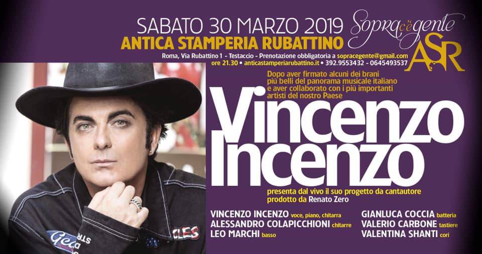 Vincenzo Incenzo Credo Live Tour 2019