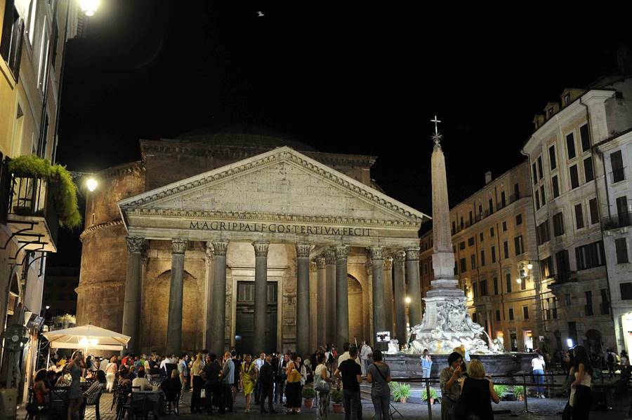nuova illuminazione artistica pantheon roma