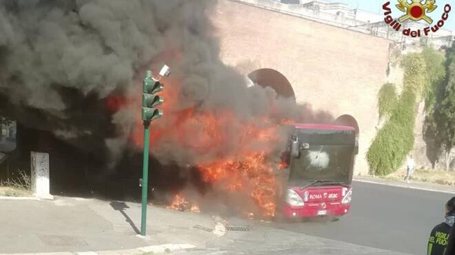 Atac in fiamme - Roma