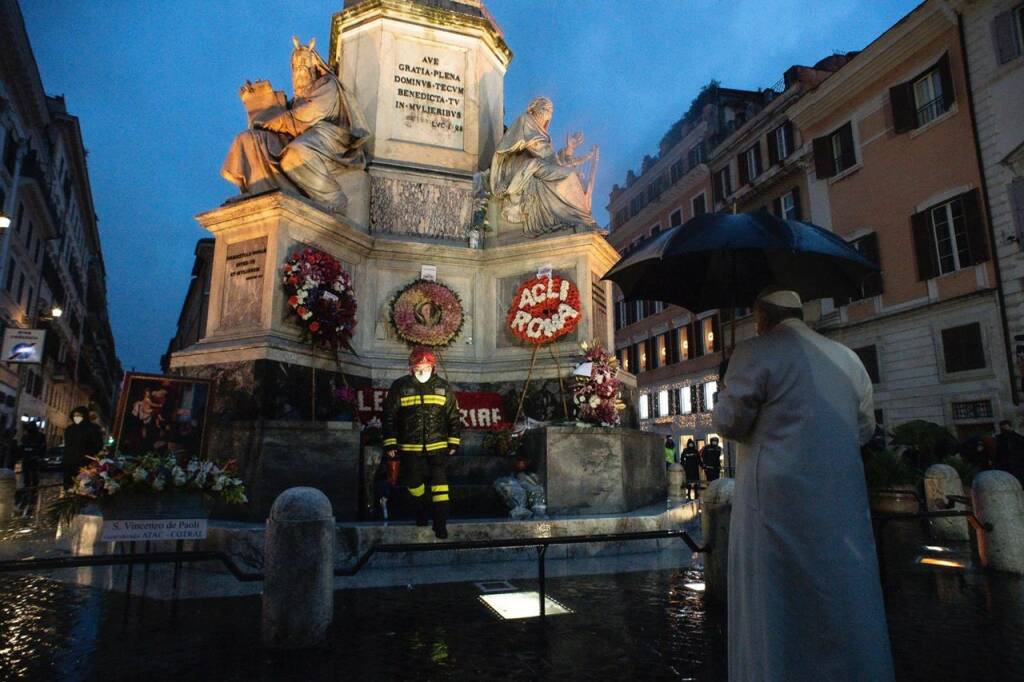 8 dicembre preghiera papa francesco immacolata piazza di spagna 