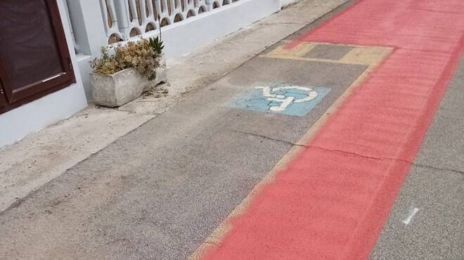 parcheggi disabili pista ciclabile passoscuro