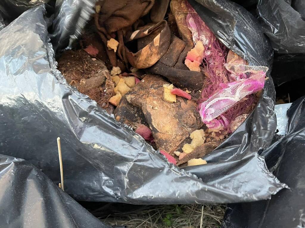 resti umani sacchi spazzatura cimitero ponza