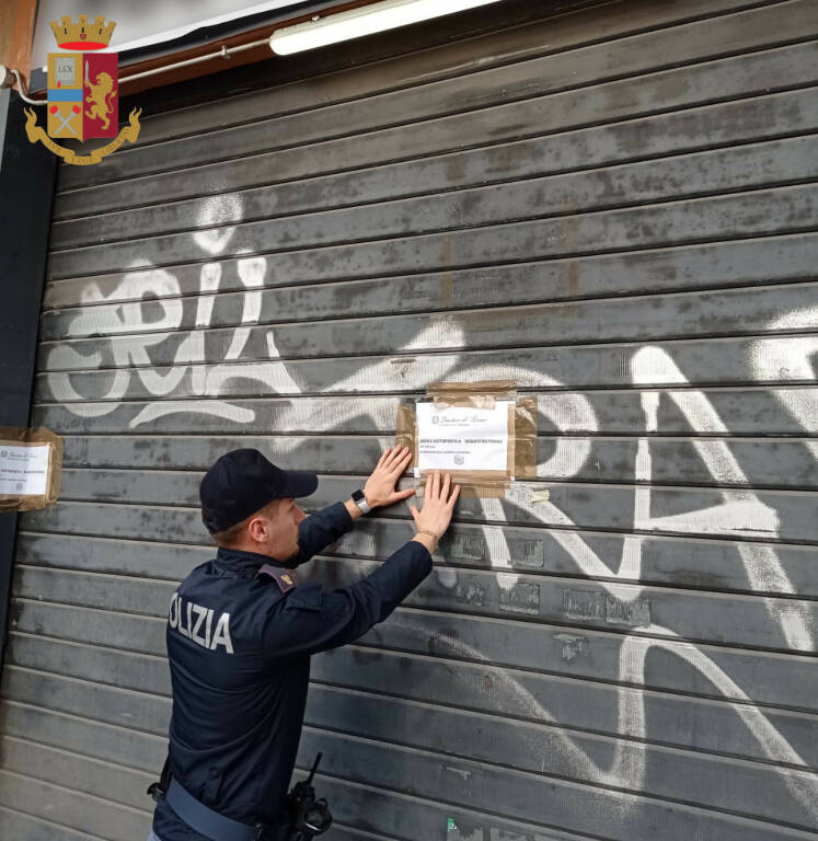 polizia roma, sequestro sala scommesse