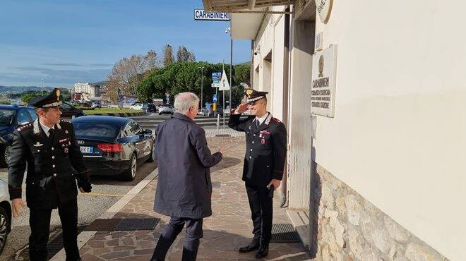 Il Prefetto di Latina Maurizio Falco in visita al comando dei carabinieri di Formia