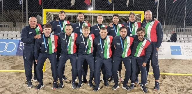 Jogos de Praia do Mediterrâneo 2023, handebol masculino italiano ganha prata