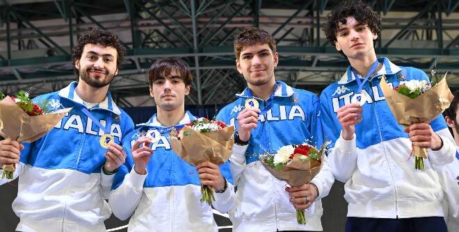 Europei Giovanili di Scherma, l’Italia della Spada Maschile Under 20 è campione a squadre