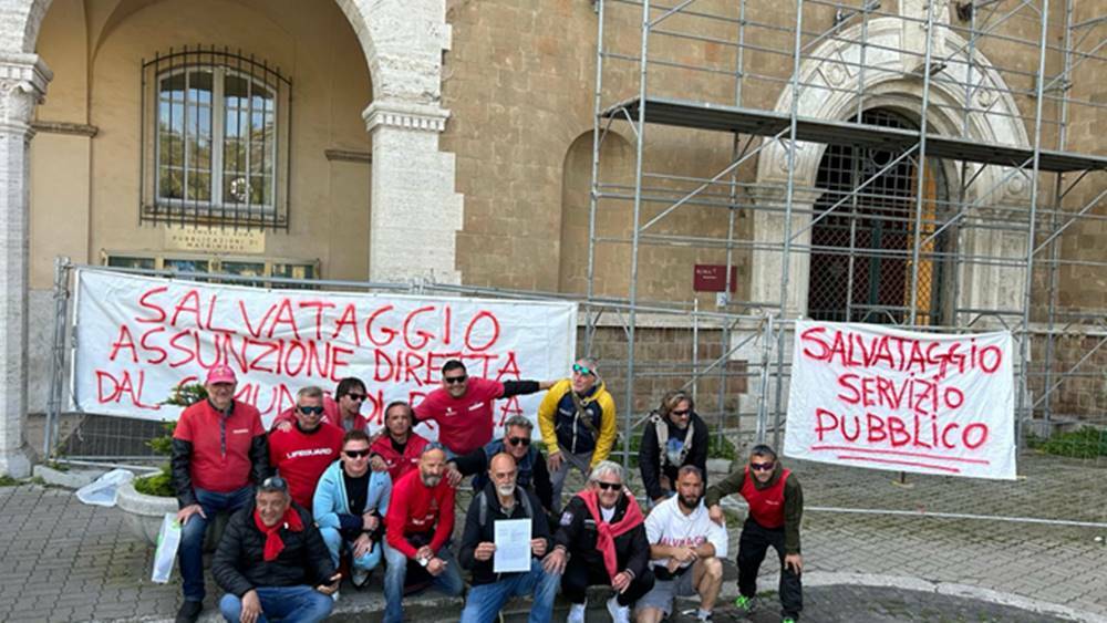 Protesta bagnini Ostia